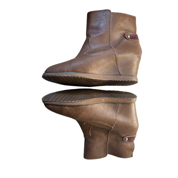 Emu Australia Gembrook Hidden Wedge Ankle Bootie Pull on size 8 Brown - Picture 7 of 8